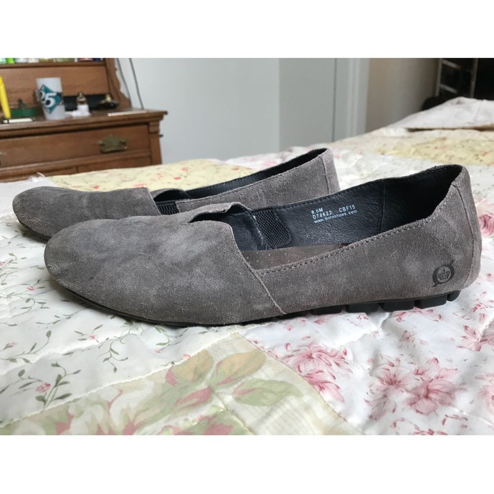 Born Grey Suede Flats 8.5M